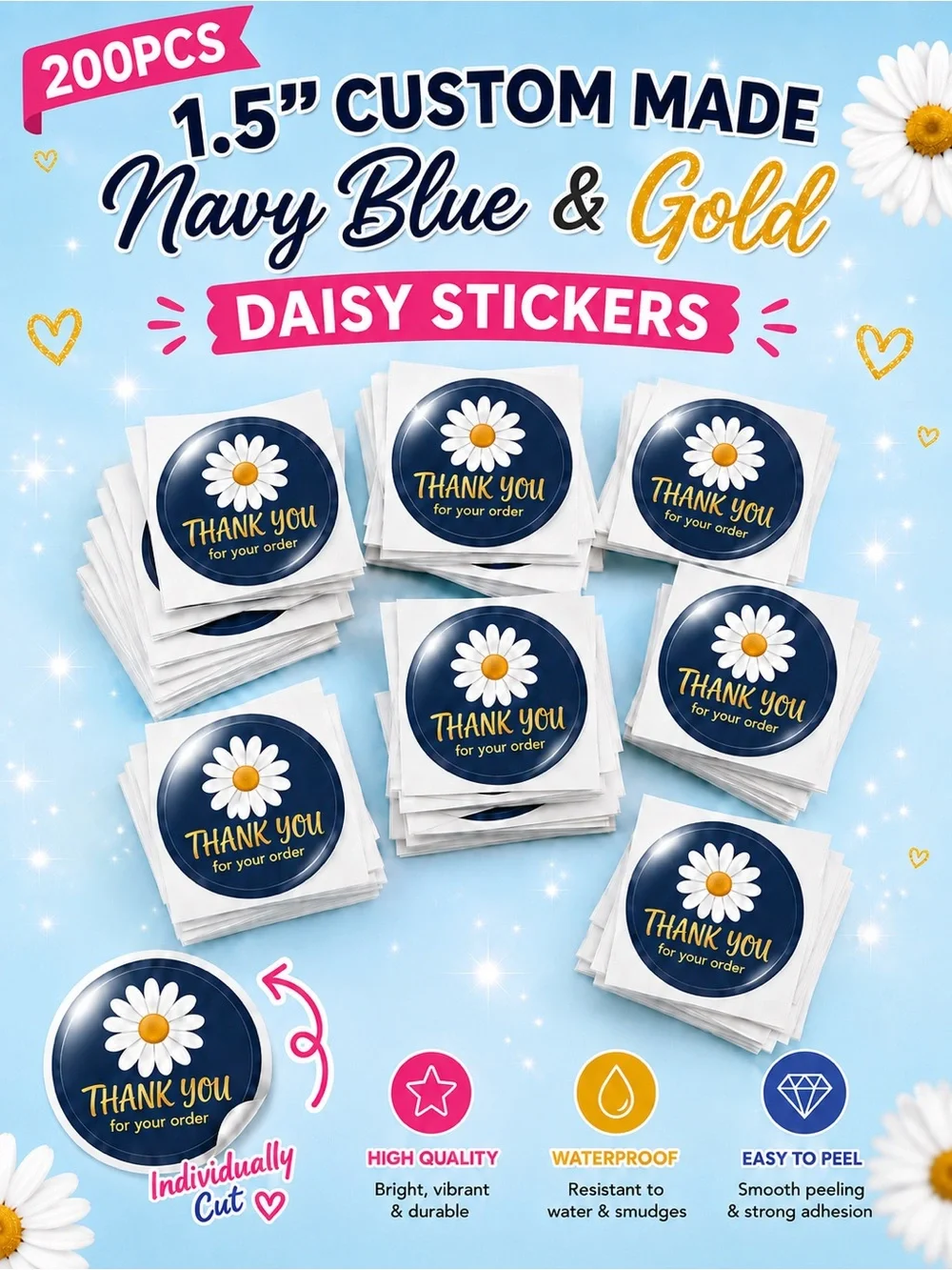 225pc Bundle 25 Poly Mailers & 200 Thank You Stickers